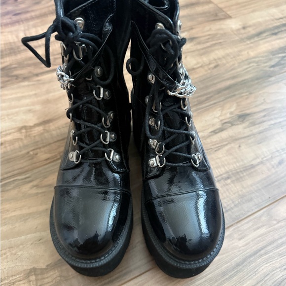 Womens size 7 Platform Boots Chunky Ankle Punk Boots Lace Up&Zipper Combat Boots - Picture 7 of 7